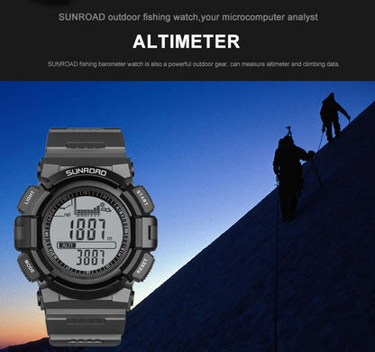 SUNROAD New 715A Sports Watch Altimeter Men's Digital Watches For Men Fishing Clock 3ATM Waterproof Present Reloj Hombre