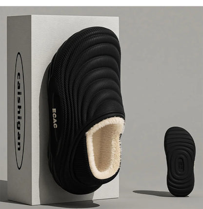 Winter Warm Slipper Women Fluffy Fur Plush Indoor Lazy Thermal Furry Home House Fuzzy Shoe Flat Flip Flop Ladies Slide Men Male