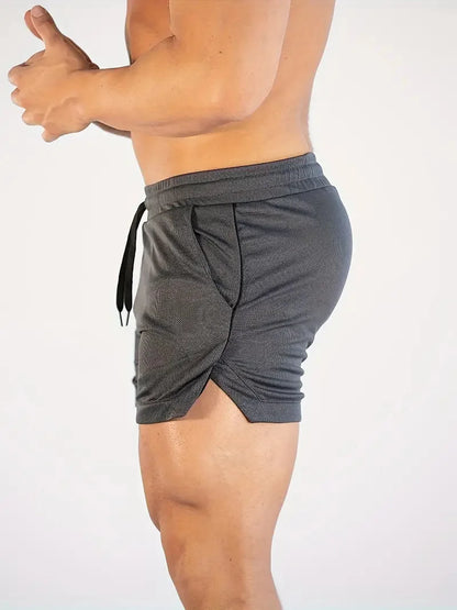 Mens Gym Training Shorts Men Sports Casual Clothing Fitness Workout Running Grid quick-drying compression Shorts Athletics