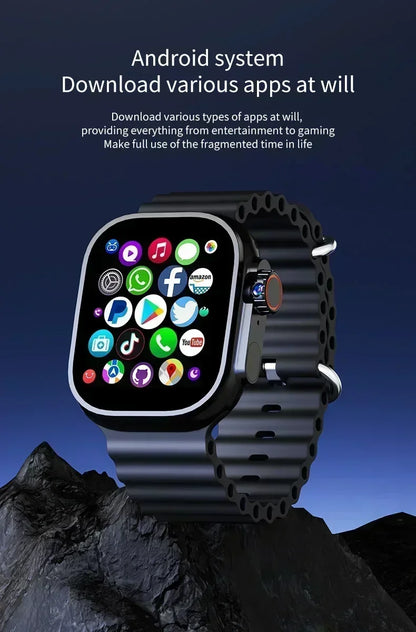 4G Android Smartwatch DW100 New Global Call Fingerprint Unlock 4G SIM Card 2.29 Inch AMOLED Video Chat WIFI GPS App Download