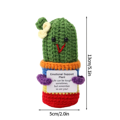 Cute Mini Positive Crochet Bee Hand-woven Animal Doll Thank You Gift for Birthday Teachers Graduation Car Interior Accessories