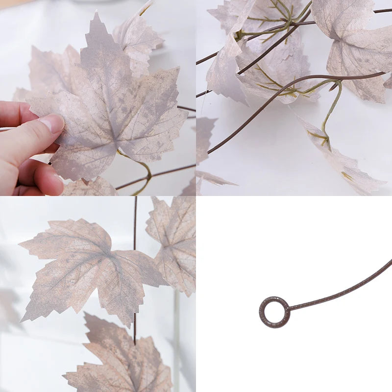 1pc simulation maple leaf vine, artificial leaves, autumn, Christmas, Halloween, harvest festival, Thanksgiving decoration