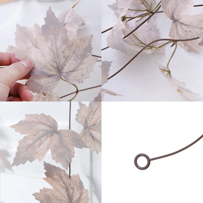 1pc simulation maple leaf vine, artificial leaves, autumn, Christmas, Halloween, harvest festival, Thanksgiving decoration