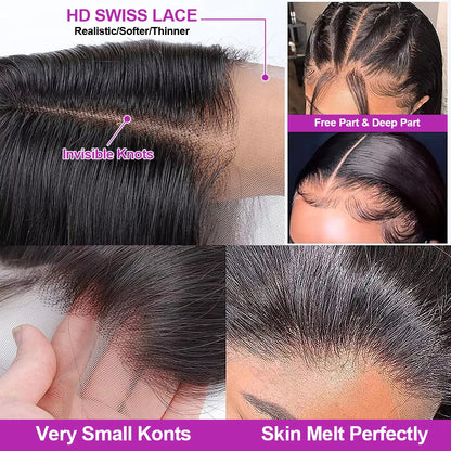 100% Human Hair Wig Glueless Braided Closure Hd Lace Frontal Wig Pre Cut Vietnamese Straight Short Bob Lace Front Wig for Women