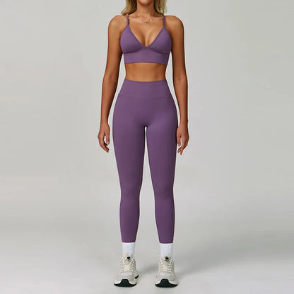 2/3PCS Yoga Suit Sports Set Women Tracksuit Gym Set Seamless Running Workout Set Push Up Long Sleeve Sports Jacket Yoga Clothing