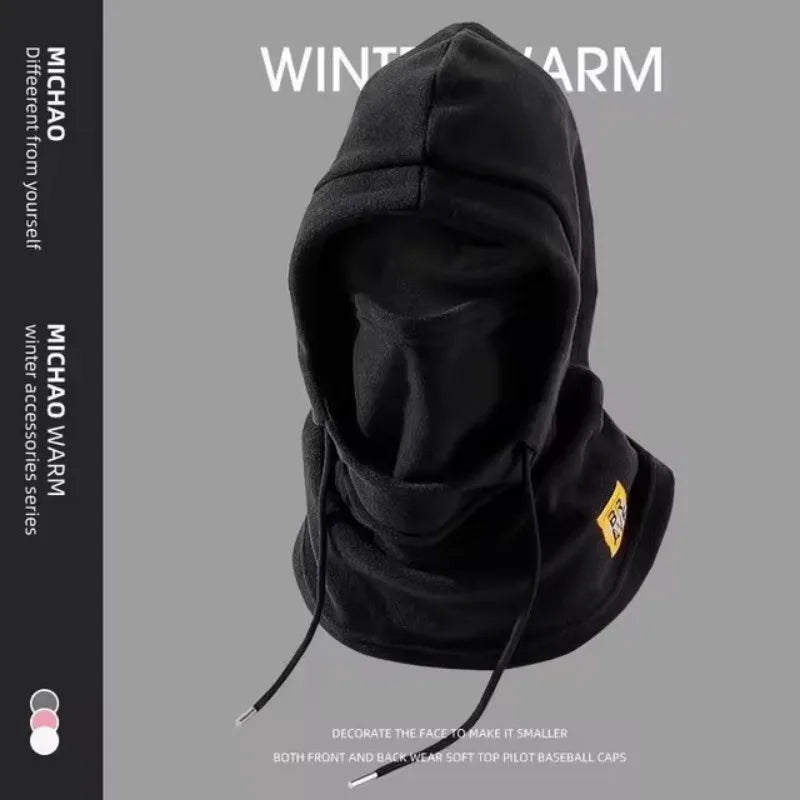 Warm Winter Hat with Mask and Neck Warmer 3-in-1 Windproof Balaclava for Men and Women Masked Hat for Cycling in Cold Weather