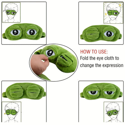 3D Frog Sleep Mask Natural Sleeping Shade Women Men Creative Cartoon Soft Portable Sale Travel Office Eyepatch