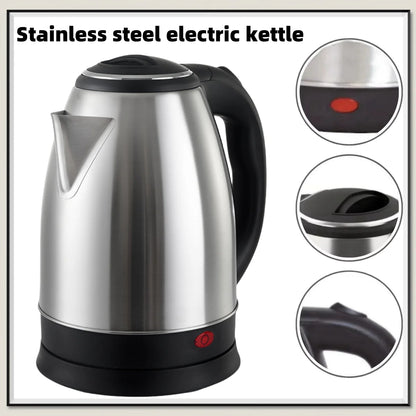 2.0L Large Capacity Electric Kettle Stainless Steel Portable Water Boiler Pot Quick Boil Smart Kettle For Hotel Family Kitchen