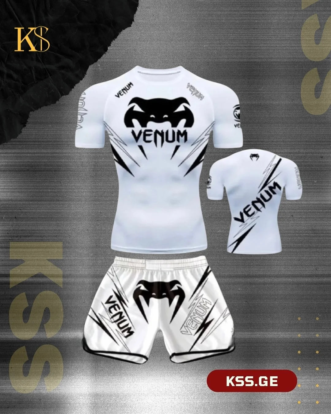 UFC Boxing Muay Thai Short Sleeved Shorts Set MMA Men's and Women's Outdoor Sports Casual Fashion Trend for Adults and Children