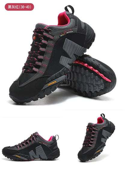 Outdoor couple hiking shoes, men's waterproof hiking shoes, leather tactical shoes, women's non slip outdoor shoes