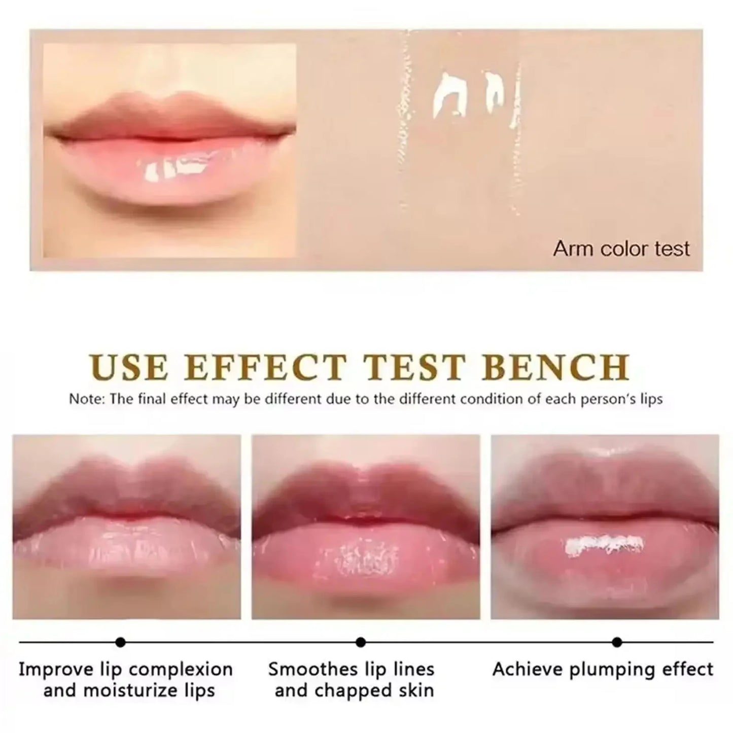 Lip plumper oil, instant volumizer, increases lip elasticity, long-lasting hydration, lip gloss, sexy beauty makeup.
