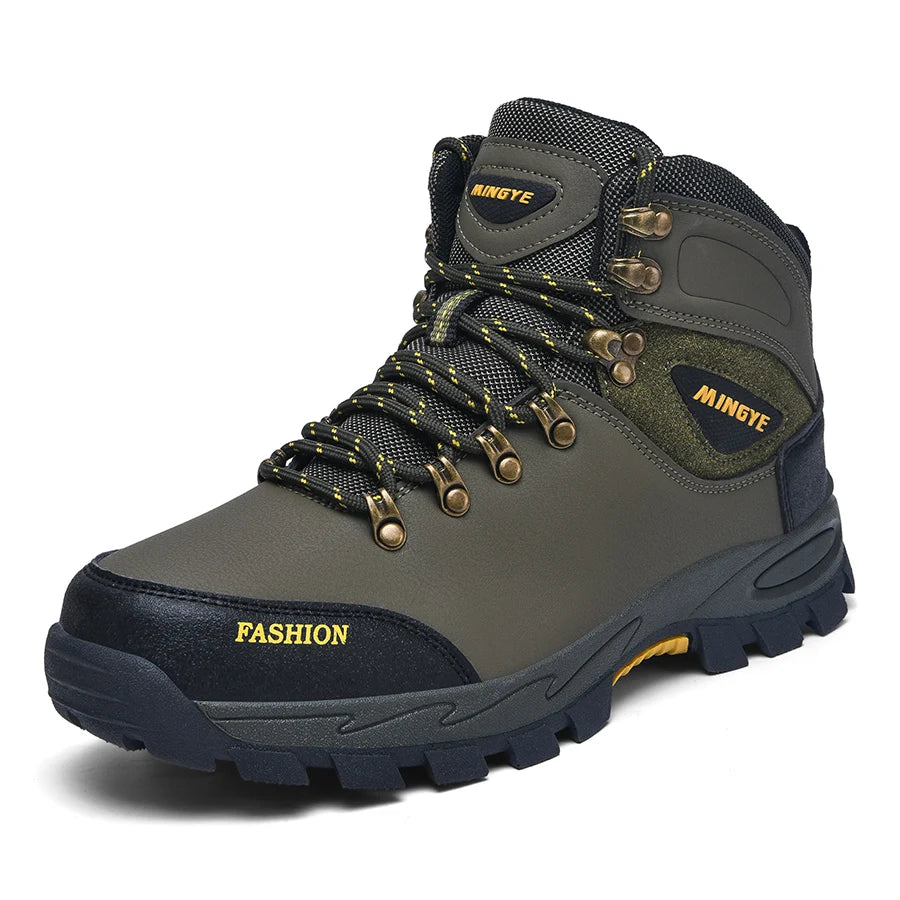 Mens Hiking Boots Non Slip Winter Lace Up Warm Comfortable Breathable High Top Boots Outdoor Leisure Sports Shoes for Men