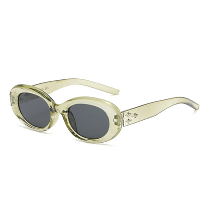 New 2025 Oval Sunglasses for Men Women Fashion Retro Brand Design Shades Eyewear Female Candy Color Goggle Fishing Sun Glasses