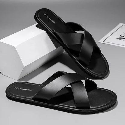 New Slippers Men's Summer Casual Shoes for Men Outdoor Comfortable Soft Sole Slides Beach Sandals Size 39-46 Dropshipping
