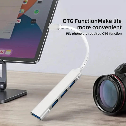 4 Port Multi Splitter Type C HUB 3.0 USB 3.1 Adapter OTG For Xiaomi Lenovo Macbook 13 15 Air Pro PC Computer Accessories