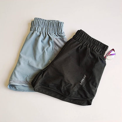 Summer Women's Loose Sports Shorts Women 2 in 1 Fitness Shorts High Waist Yoga Shorts Quick Dry Running Casual Sports Shorts