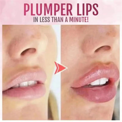 Lip plumper oil, instant volumizer, increases lip elasticity, long-lasting hydration, lip gloss, sexy beauty makeup.