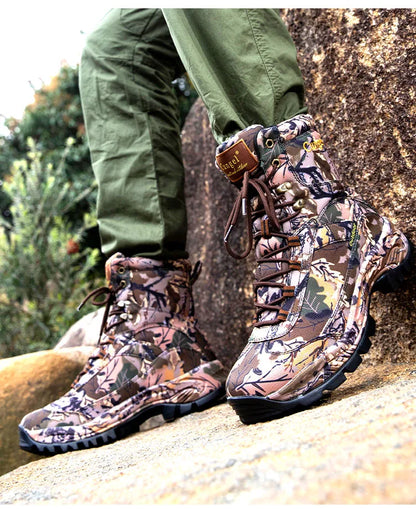 Men's Camouflage Tactical Boots Desert Waterproof Work Safety Shoes Mountaineering Shoes Ankle Boots Men's Outdoor Boots