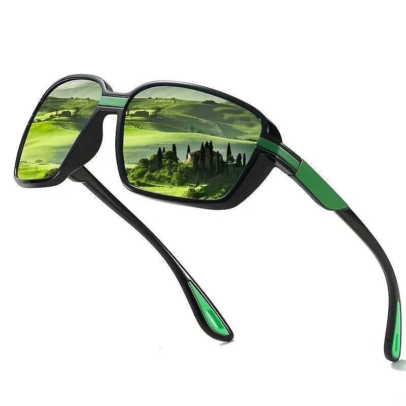 Classic polarized sports sunglasses, unisex, ideal for driving, fishing, hiking, and outdoor activities, UV400 protection.