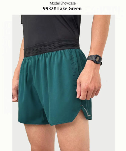 Men Running Shorts Gym Marathon Track Sports Shorts 2 In 1 Quick Dry Workout Training Gym Fitness Short Pants Summer Men Shorts
