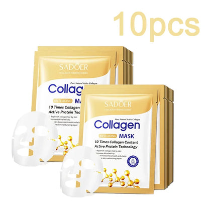 SADOER Collagen Skin Care Serie Collagen Facial Mask Moisturizing Anti-aging Repair Brightening Skin Facial Mask Facial Skincare