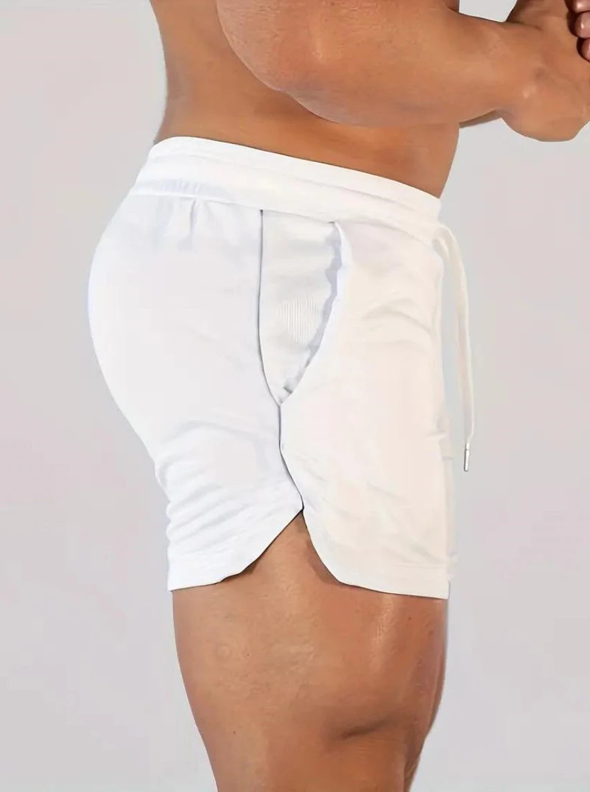 Mens Gym Training Shorts Men Sports Casual Clothing Fitness Workout Running Grid quick-drying compression Shorts Athletics