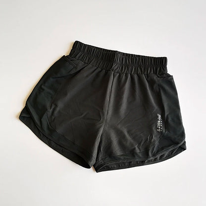 Summer Women's Loose Sports Shorts Women 2 in 1 Fitness Shorts High Waist Yoga Shorts Quick Dry Running Casual Sports Shorts