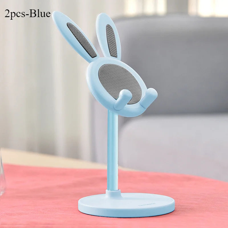 The cute bunny cell phone holder can lift and adjust the accessories of the desk phone holder/phone grip.