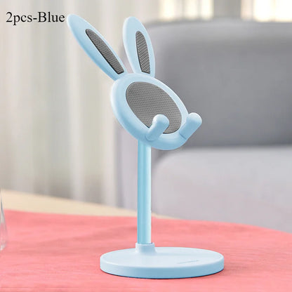 The cute bunny cell phone holder can lift and adjust the accessories of the desk phone holder/phone grip.