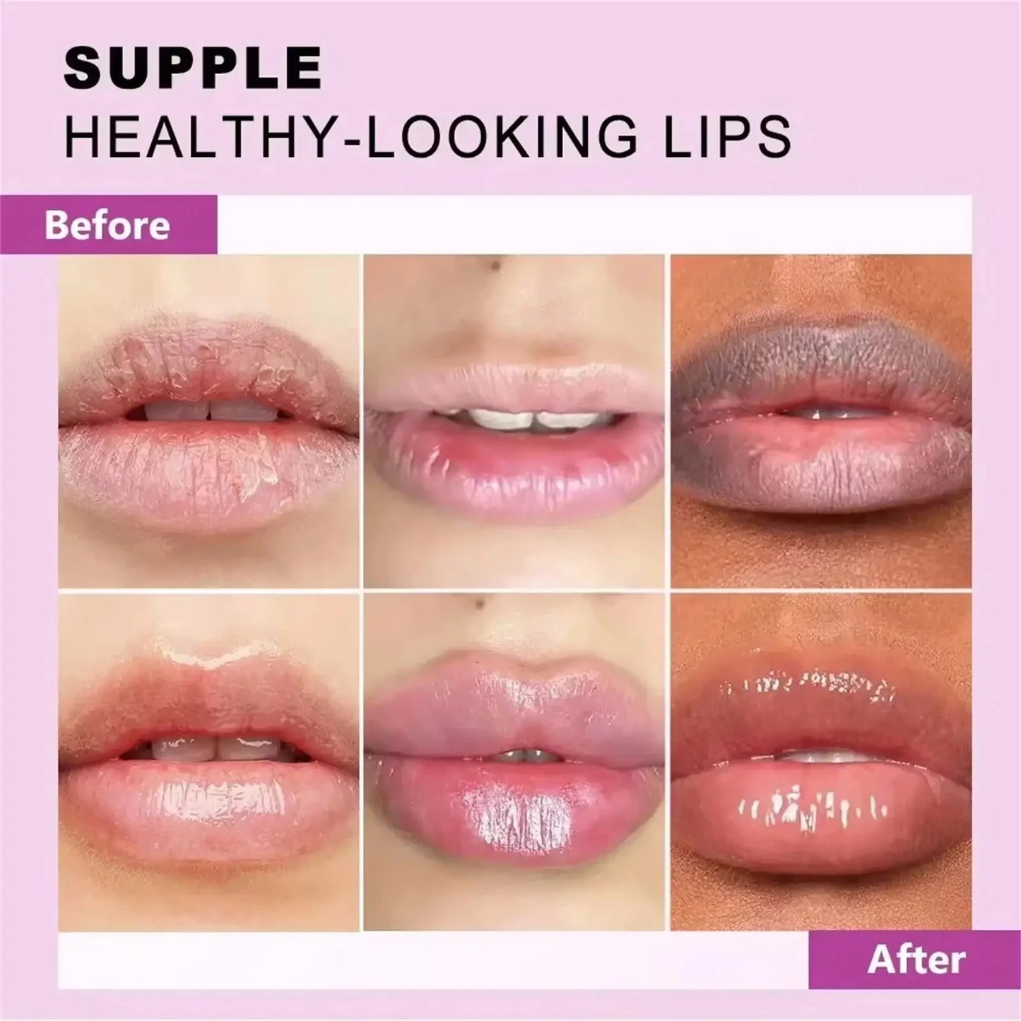 Lip plumper oil, instant volumizer, increases lip elasticity, long-lasting hydration, lip gloss, sexy beauty makeup.