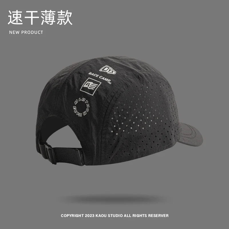 Summer 5 panel Baseball Caps for Men and Women Outdoor Camping cap Sun Protection Quick-drying Running Hat Breathable Golf Hat