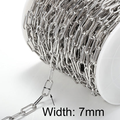 1meter Gold Stainless Steel Chain Multi Styles Star Thick Cable Curb Chains for Necklace Bracelet Jewelry Making DIY No Fade