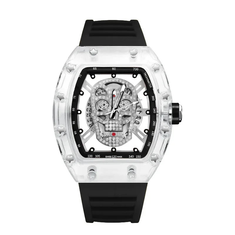 Luxury Quartz Men’s Wristwatch 2025 New Fashion Trend Automatic Waterproof Male Watch Luminous Transparent Watches