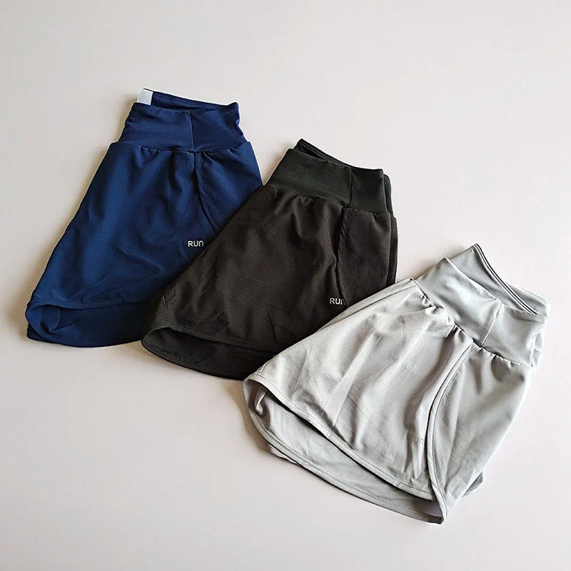 Summer Women's Loose Sports Shorts Women 2 in 1 Fitness Shorts High Waist Yoga Shorts Quick Dry Running Casual Sports Shorts