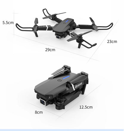 Professional Drone E88 4k wide-angle HD camera WiFi fpv height Hold Foldable RC quadcopter helicopter Camera-free children's toys