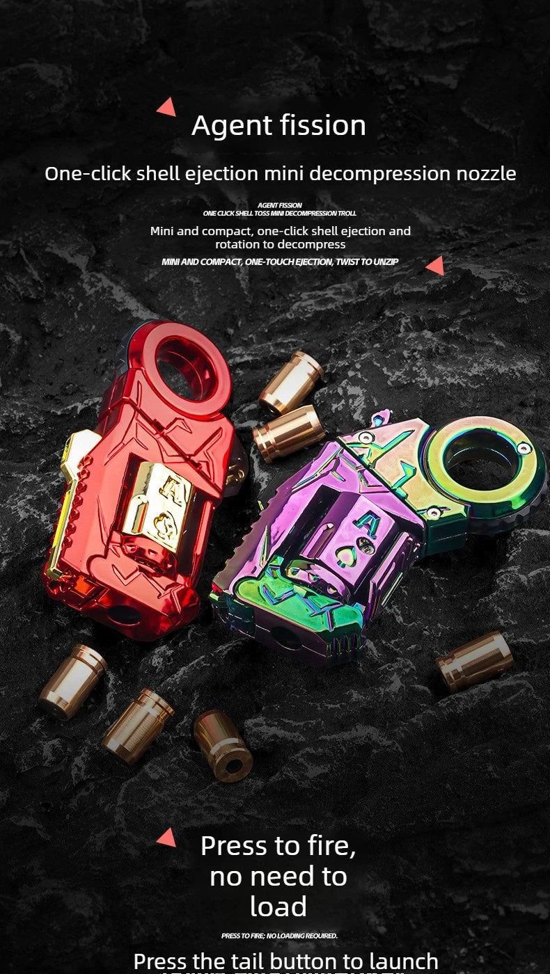Metal Alloy Shell-Ejecting Toy Pistol Set Fun Shooting Sensory Toy Stress Relief EDC Office Desk Gadget Gift for Boys Adults