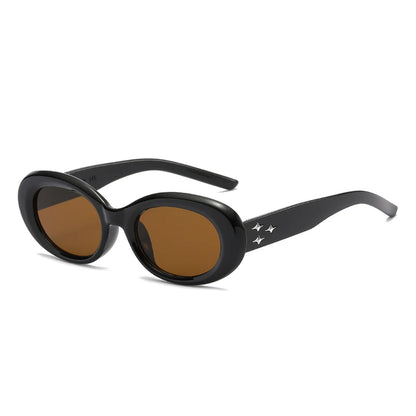 New 2025 Oval Sunglasses for Men Women Fashion Retro Brand Design Shades Eyewear Female Candy Color Goggle Fishing Sun Glasses