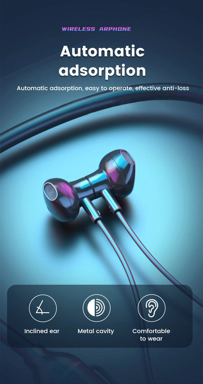 K58 Wireless Earphones Bluetooth 5.3 Neckband Headphones Gaming LED Display HIFI Headset Sports TWS Earbuds With Mic TF Card