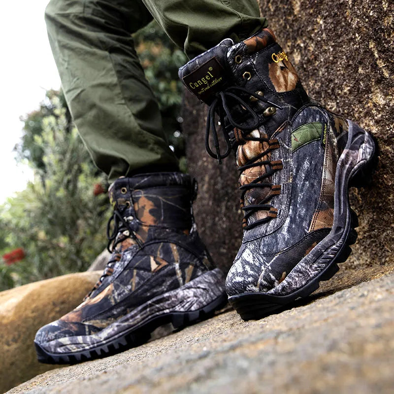Men's Camouflage Tactical Boots Desert Waterproof Work Safety Shoes Mountaineering Shoes Ankle Boots Men's Outdoor Boots