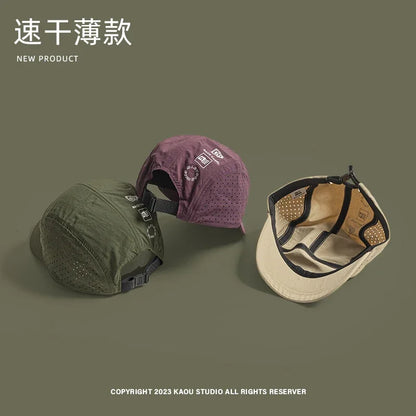 Summer 5 panel Baseball Caps for Men and Women Outdoor Camping cap Sun Protection Quick-drying Running Hat Breathable Golf Hat