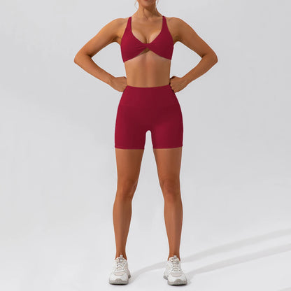 2PCS Yoga Suit Sports Set Women Quick-Drying Gym Set Women Tracksuit Running Workout Long Sleeve Sports Shirt Yoga Clothing