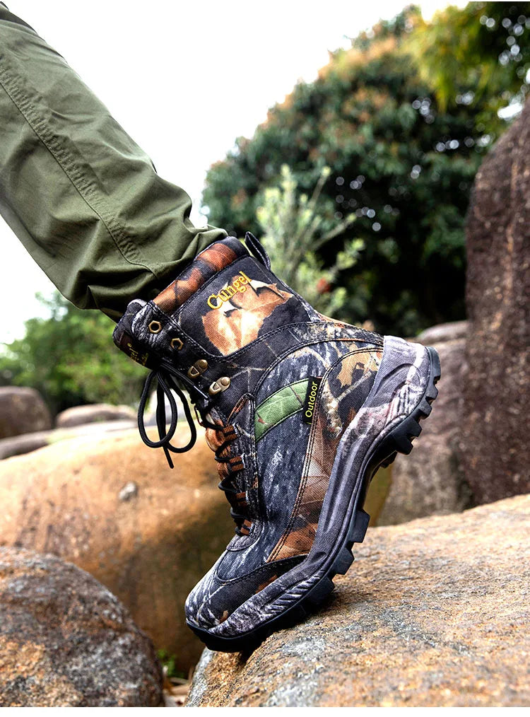 Men's Camouflage Tactical Boots Desert Waterproof Work Safety Shoes Mountaineering Shoes Ankle Boots Men's Outdoor Boots