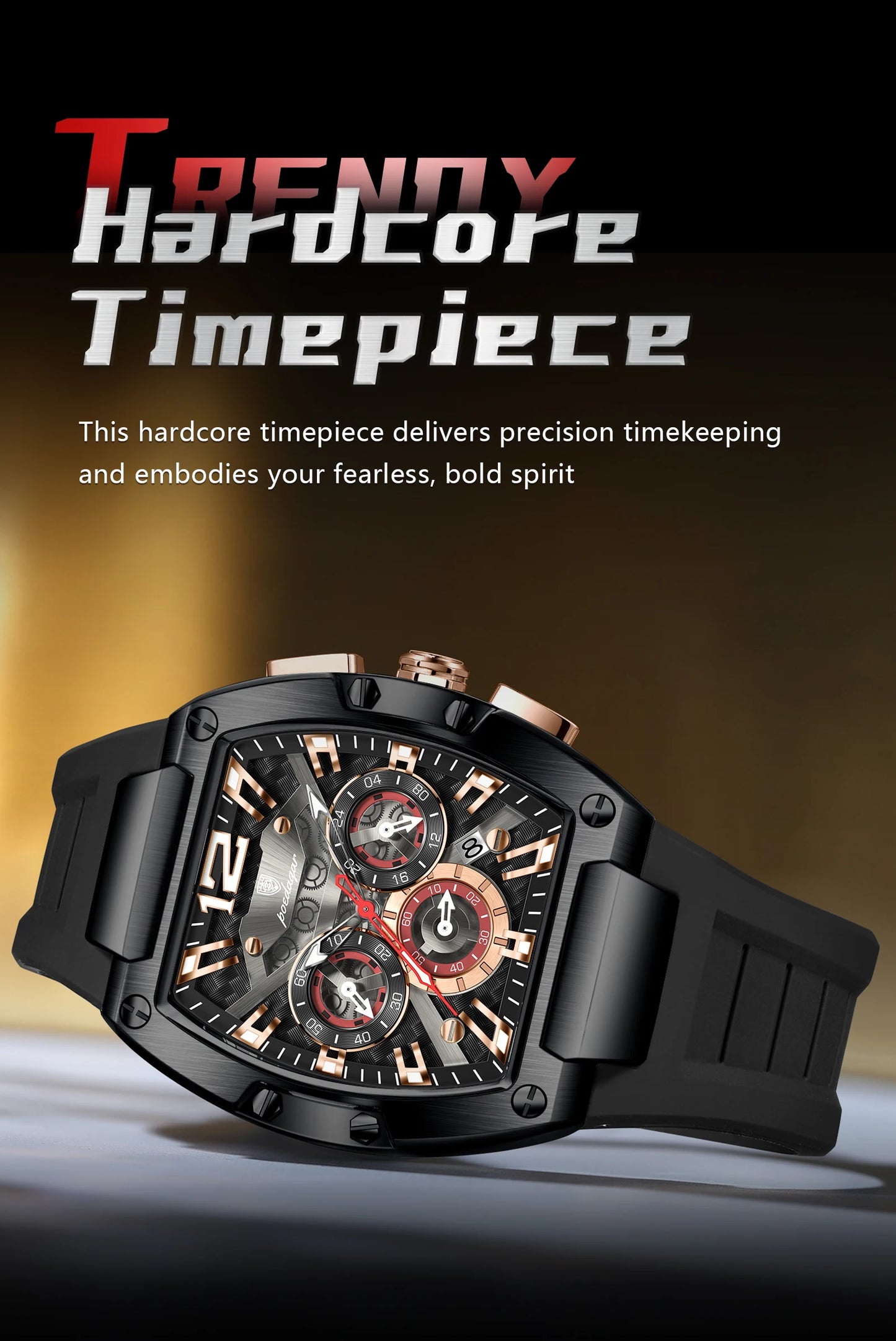 POEDAGAR Luxury Watches For Men Sport Casual Waterproof Luminous Date Man Wristwatch Chronograph Quartz Silicone Men Watch Reloj