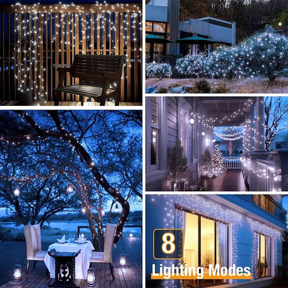 Solar Fairy String Lights Outdoor LED Garden Christmas Decoration Garland Light For Xmas Halloween Thanksgiving Wedding
