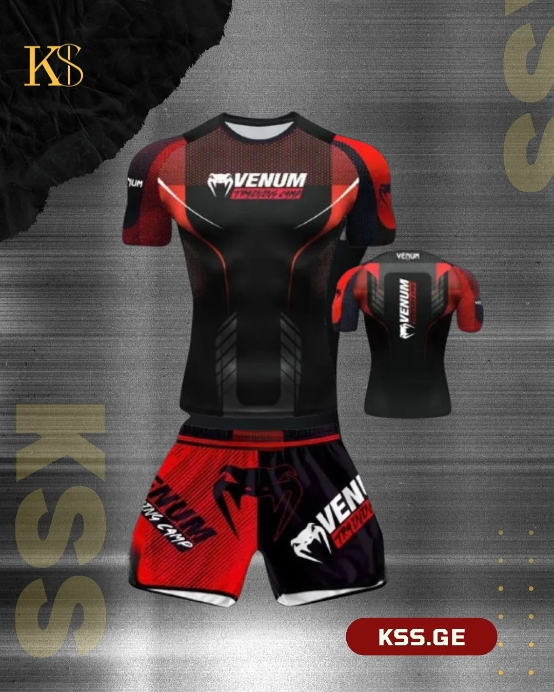 UFC Boxing Muay Thai Short Sleeved Shorts Set MMA Men's and Women's Outdoor Sports Casual Fashion Trend for Adults and Children
