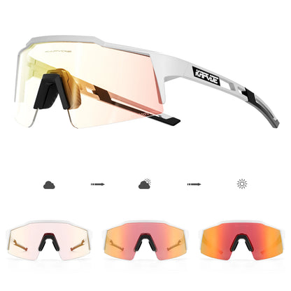 Kapvoe Photochromic Cycling Sunglasses for Men Women Bike Glasses Riding Driving UV400 Mountain Bicycle Goggles Eyewear Sports