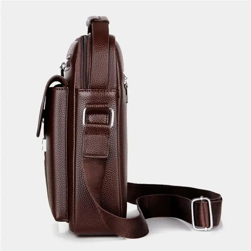 2025 New Men's Crossbody Shoulder Bags Waterproof Vintage Large Capacity PU Leather Bag Men's Messenger Tote