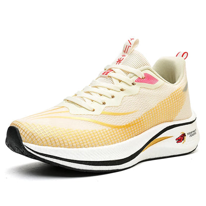 Unisex Running Shoes 2025 Autumn Breathable Mesh Sports Shoes Comfortable Lace-up Flat Sneakers for Men Women