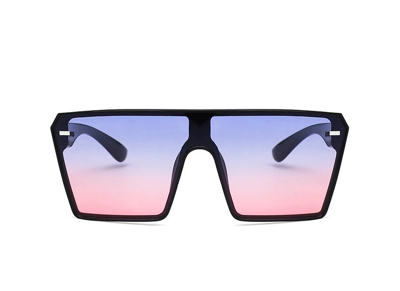 New Top Oversize Square Sunglasses Women Fashion Retro Gradient Sun Glasses 2024 Men Blue Big Frame Vintage Eyewear UV400