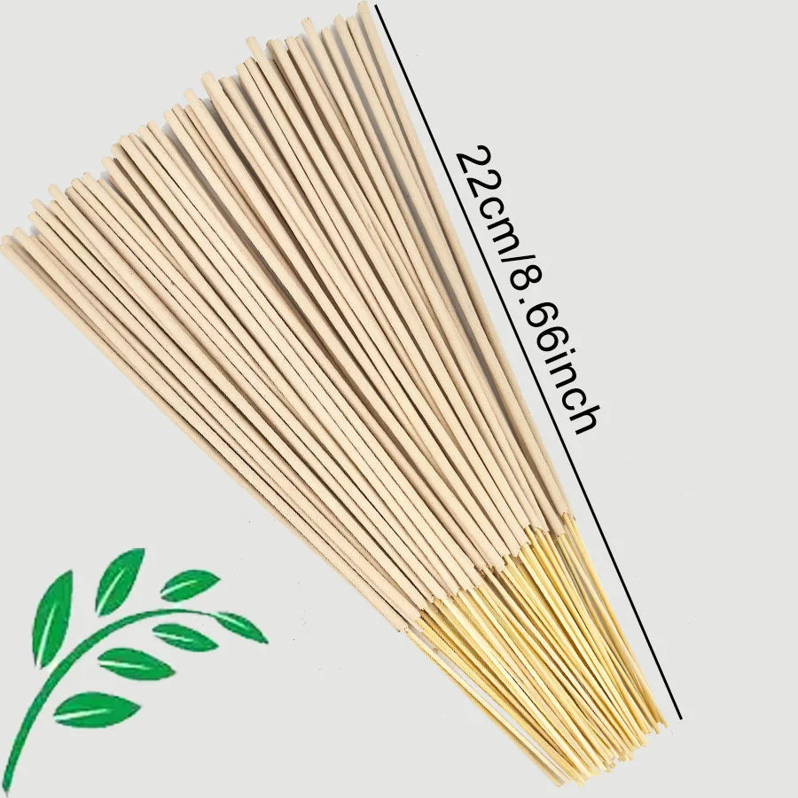 High-quality natural bamboo and eucalyptus incense sticks - Long-lasting fresh mint fragrance, home yoga meditation, holiday decoration (Christmas, Halloween, Thanksgiving) - Air purification and relaxation aroma.